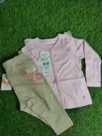 Baby Suite baby Girl Summer Season full sleeve light pink shirt and light green trouser