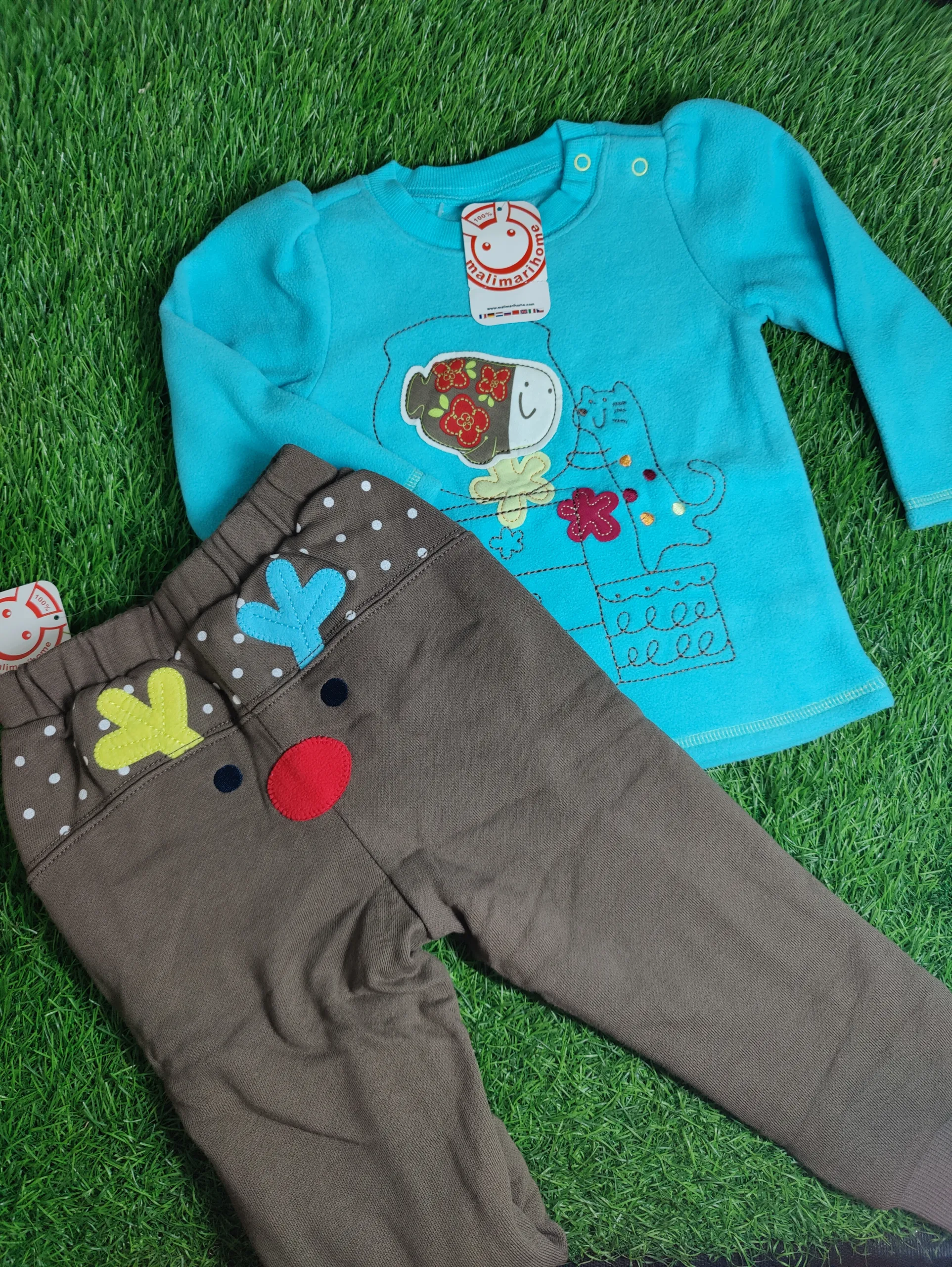 Baby Suite baby Girl winter full sleeve sea green shirt grey trouser Baby Suite baby Girl winter full sleeve sea green shirt grey trouser