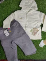 Baby Suite baby boy winter full sleeve white shirt with grey trouser