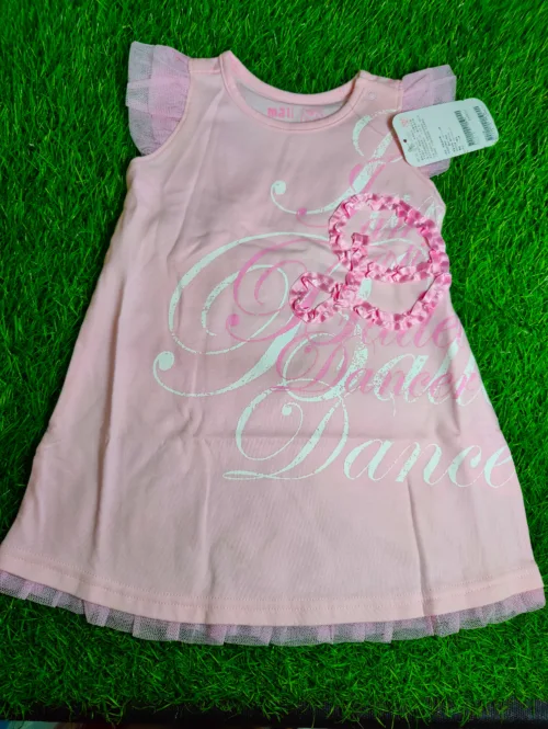 Baby shirt Girl summer half sleeve pink with net