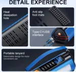 Auto Emergency 12V Jump Starter with Digital Air Compressor & Power Bank functions 3