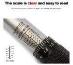 Bi-Directional Torque Wrench Quick Release Car, Motorcycle & Bicycle Hand Tool Preset Adjustable with Smooth Handle Rotation Product scale