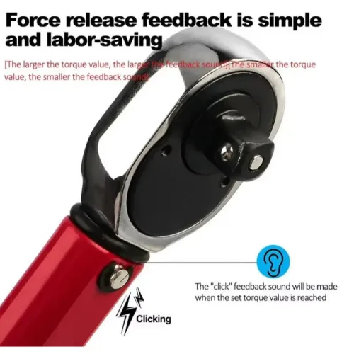 Bi-Directional Torque Wrench Quick Release Car, Motorcycle & Bicycle Hand Tool Preset Adjustable with Smooth Handle Rotation easy working