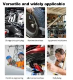 Bi-Directional Torque Wrench Quick Release Car, Motorcycle & Bicycle Hand Tool Preset Adjustable with Smooth Handle Rotation uses