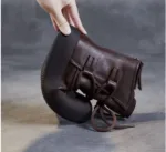 Handmade Retro Roman Ankle Boots for Women Genuine Leather Chunky Platform Short Boots – Trendy Back Zipper Comfort Wear soft sole