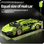 Racing Sport Car Model Building Blocks Supercar Puzzle Toys Gift Size