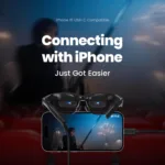 Smart Air Glasses Lightweight Sunglasses Design 1080p Virtual Big‑Screen, USB‑C-HDMI for Switch & iPhone XREAL (Nreal) Air NR‑7100RGL ipohone connectivity