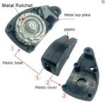 Tent Rope Tightener with Pulley Ratchet — Windproof Guyline Adjuster for Camping Tarps & Awnings internals 1