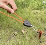 Tent Rope Tightener with Pulley Ratchet — Windproof Guyline Adjuster for Camping Tarps & Awnings working