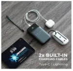 2x built in charging cable