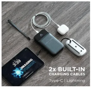 2x built in charging cable