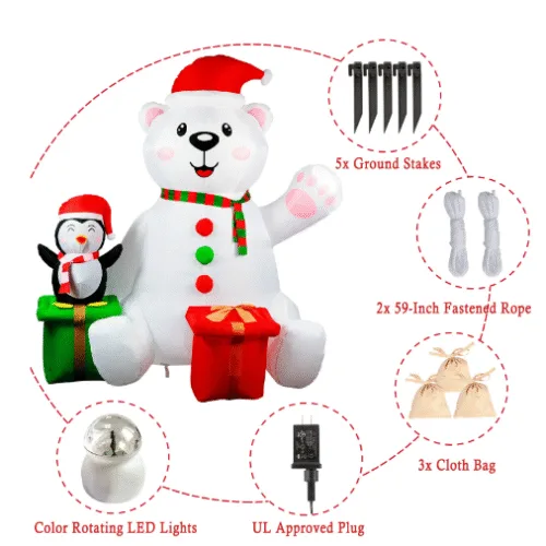 christmas polar bear