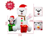 christmas polar bear inflatable