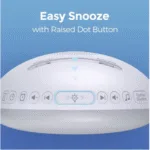 easy snooze with raised dot button