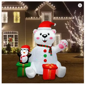 polar bear inflatable light