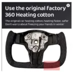 heated Tesla steering wheel