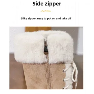 side zipper snow boots