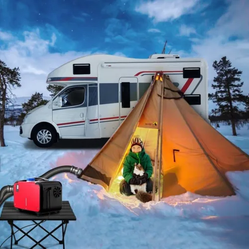 Electric Heater for Camping Alternative 5KW 12V All in One Diesel Heater with LCD & Remote uses camping