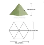 picnic and travel tent size
