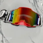 silver bike goggles