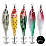 squid jigs luminous hooks fishing accessories 5 pices