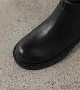 Cow Leather Boots Women warm winter shoes