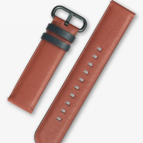 Brown and green straps