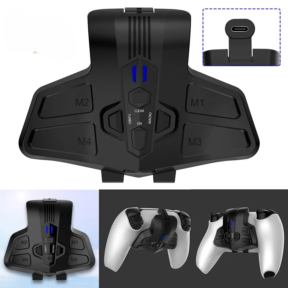 PS5 Backplate Remap Kit PC Back Buttons Macro RGB Paddles PS5 Backplate Remap Kit PC Back Buttons Macro RGB Paddles