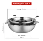 stainless steel rotary hot pot