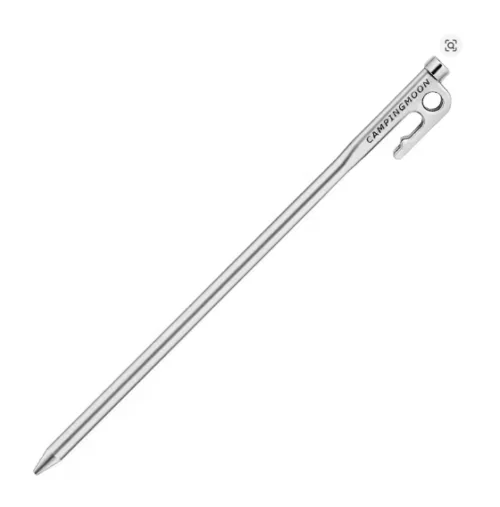 Set Di 12 Pioli Da Tenda In Acciaio Zincato 25 Cm - Anti-Ruggine, Con Trapano A Percussione E Gancio - 5