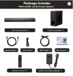 Accessories of TV soundbar Pakistan