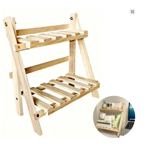 wooden desk organizer rack