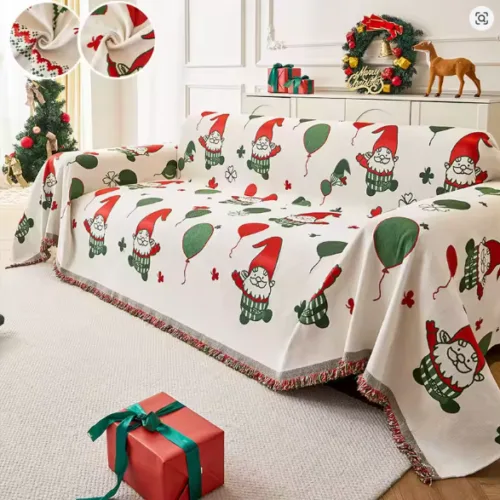 Christmas sofa towel