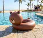 brown bear swimming tube