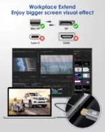 Silkland Mini DisplayPort to DisplayPort Cable 2m (4K@60Hz, 2K@144Hz), Monitor main view