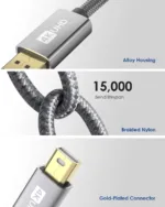 Silkland Mini DisplayPort to DisplayPort Cable 2m (4K@60Hz, 2K@144Hz), Monitor strength