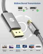 Silkland Mini DisplayPort to DisplayPort Cable 2m (4K@60Hz, 2K@144Hz), Monitor uses