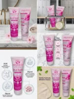 Acne Clear Face Wash Oil Control Face Wash for Clear & Glowing Skin Mega Tech Beauty pink all in 1