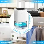 Dehumidifier Price in Pakistan – ALROCKET Mini Portable Dehumidifier for Home dimentions