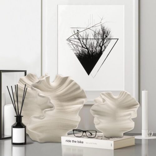 Ceramic Flower Shape Vase Set – Unique Decoration Piece for Home & Office decoration idea