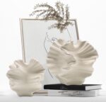 Ceramic Flower Shape Vase Set – Unique Decoration Piece for Home & Office in pair