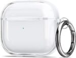 Spigen Ultra Hybrid airpod case cover for Apple AirPods 3, clear polycarbonate shell, front view
