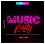 music party neon light